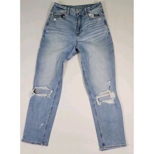 American Eagle Jeans Women's 6 Regular Blue Distressed High-Rise Stretch Skinny